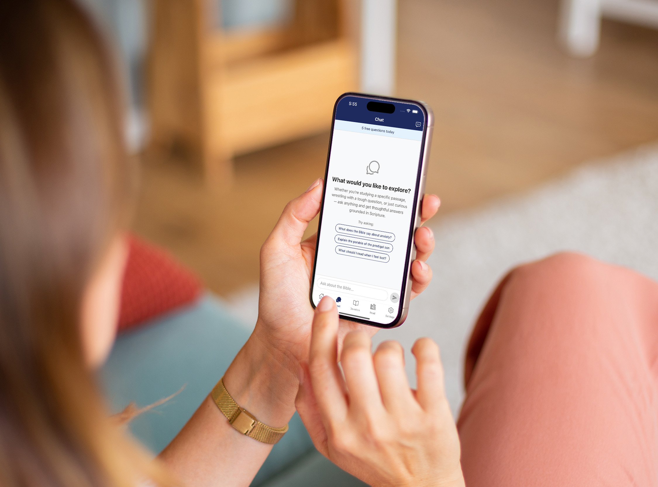 Screenshot of AI Bible Chat